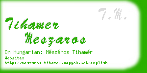 tihamer meszaros business card